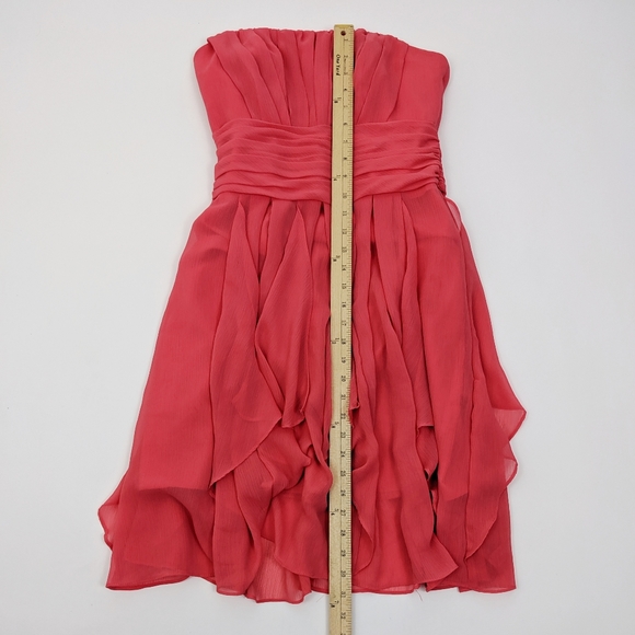 David's Bridal Bridesmaid Dress F14169 Coral Reef - Picture 3 of 7